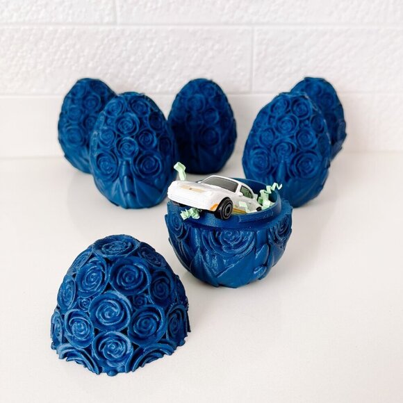 Rose-Covered Easter Eggs – Handcrafted Party Favors, Spring Decor, Wedding Gifts - Picture 3 of 10